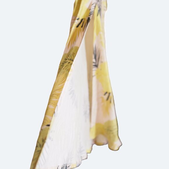 Vici soft slip dress adjustable botanic prints Monstera with side split size M - Picture 8 of 11